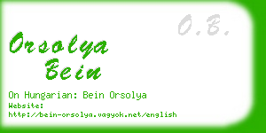 orsolya bein business card